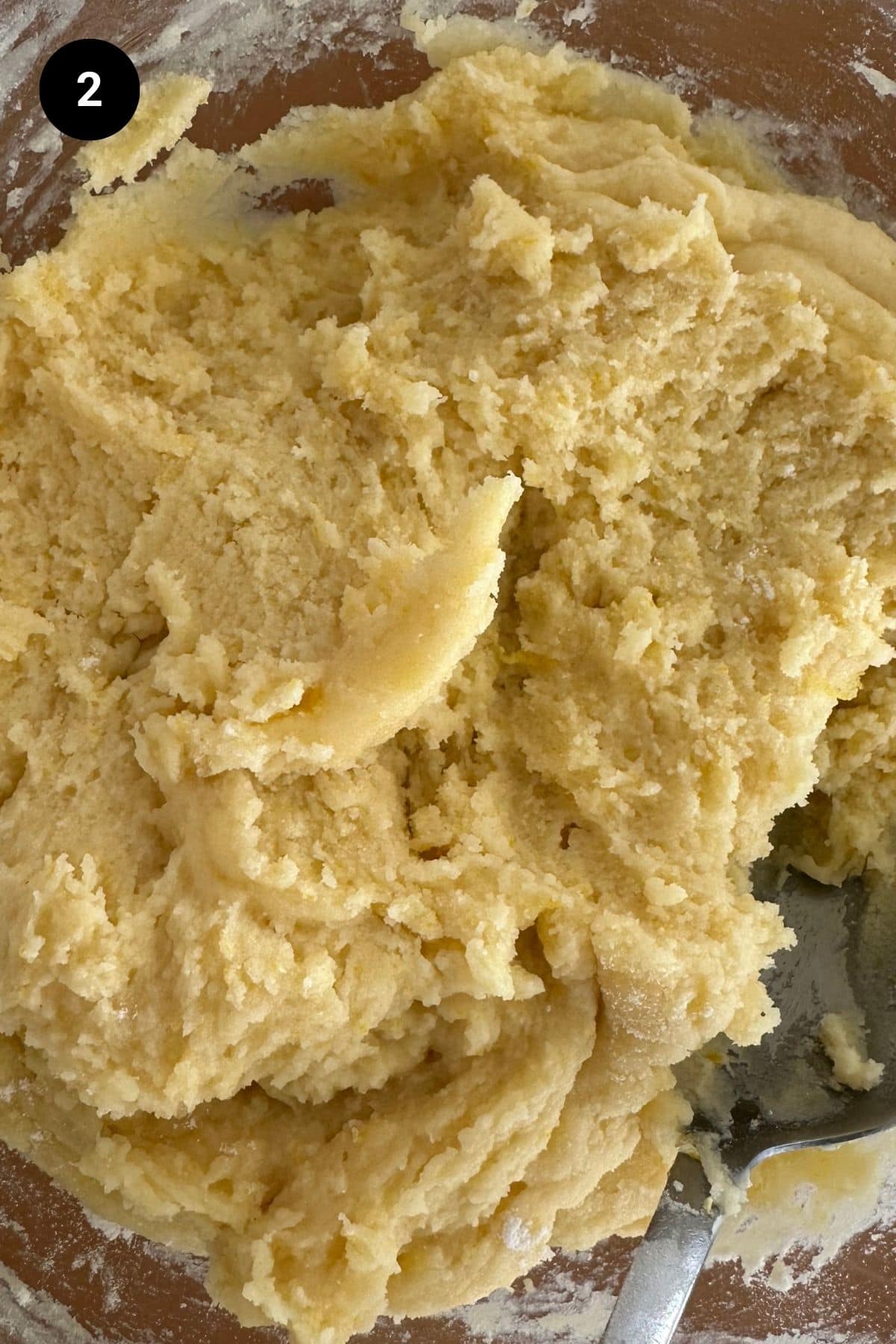 Cookie dough once mixed.