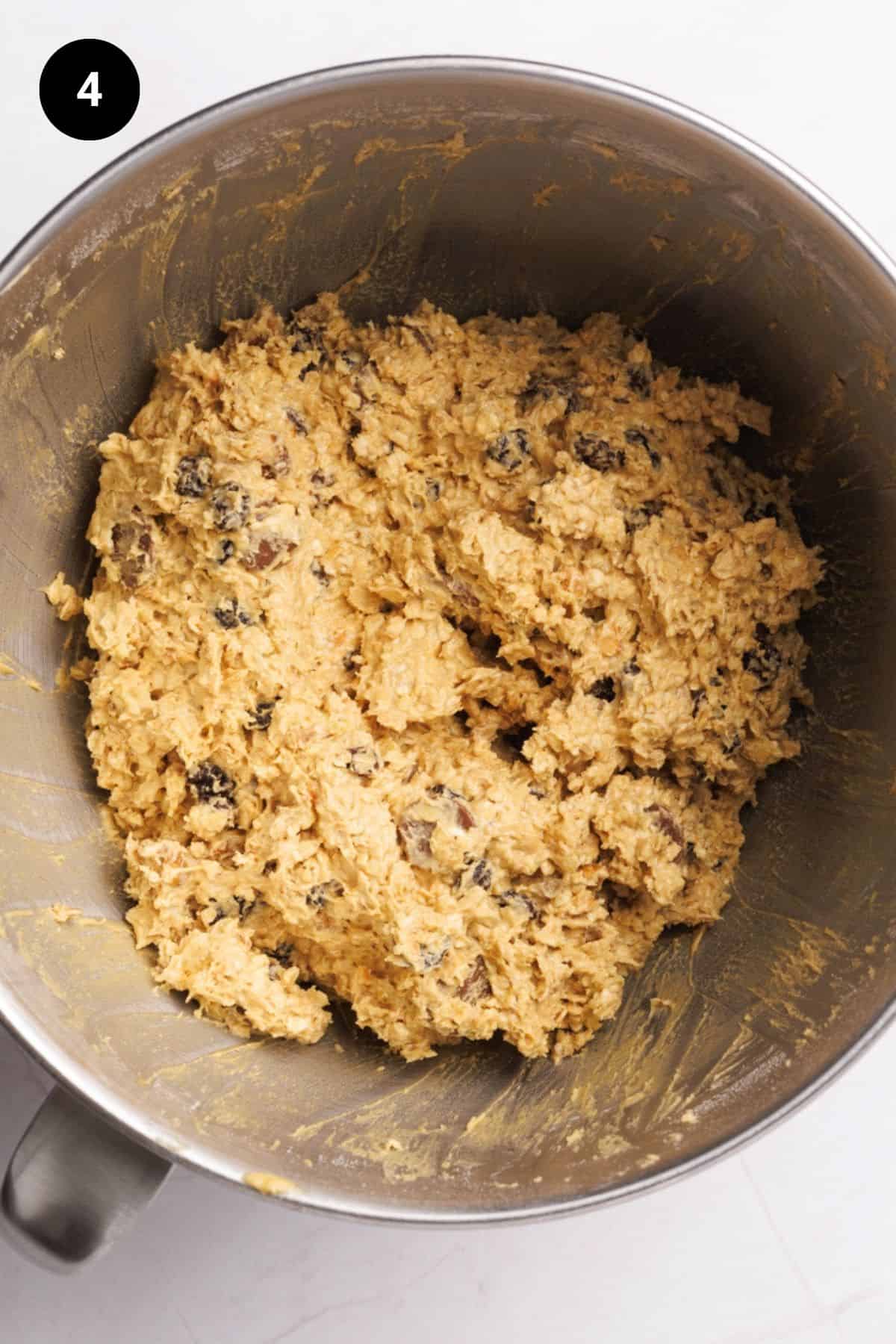 Dried cranberries mixed into the batter.